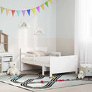 Sengestel med udvidelig madras Hvid 80 x 200 cm Massiv fyrretræ