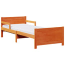 Sengestel med udvidelig madras Brun 80 x 200 cm Massiv fyrretræ