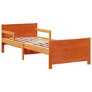 Sengestel med udvidelig madras Brun 80 x 200 cm Massiv fyrretræ