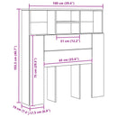 Hovedgærde Skab Sort eg 100 x 19 x 103,5 cm Konstrueret træ