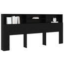 Hovedgærde Skab Sort eg 220 x 19 x 101,5 cm Konstrueret træ