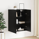 Vægskab Vægmonteret Sort eg 69,5 x 34 x 90 cm Konstrueret træ