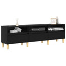 TV-skab med skuffe Sort eg 150 x 30 x 45 cm Konstrueret træ