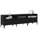 TV-skab Sort eg 150 x 30 x 45 cm Ingeniørt træ og jern