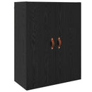 Vægskab Vægmonteret Sort eg 69,5 x 34 x 90 cm Konstrueret træ
