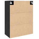 Vægskab Vægmonteret Sort eg 69,5 x 34 x 90 cm Konstrueret træ