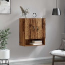Vægmonteret skab Gammelt træ 60 x 31 x 70 cm Konstrueret træ