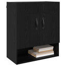 Vægmonteret skab Sort eg 60 x 31 x 70 cm Konstrueret træ