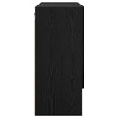 Vægmonteret skab Sort eg 60 x 31 x 70 cm Konstrueret træ