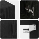 Vægskab Vægmonteret Sort eg 60 x 31 x 70 cm Konstrueret træ