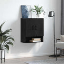 Vægskab Vægmonteret Sort eg 60 x 31 x 70 cm Konstrueret træ