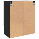 Vægskab Vægmonteret Sort eg 60 x 31 x 70 cm Konstrueret træ