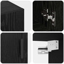 Vægmonteret skab Sort eg 60 x 31 x 70 cm Konstrueret træ