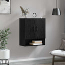 Vægmonteret skab Sort eg 60 x 31 x 70 cm Konstrueret træ