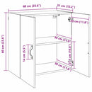 Vægskab Vægmonteret Sort eg 60 x 31 x 60 cm Konstrueret træ