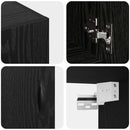 Vægmonteret skab Sort eg 60 x 31 x 60 cm Konstrueret træ