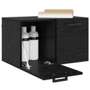 Vægmonteret skab Sort eg 60 x 36,5 x 35 cm Konstrueret træ