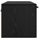 Vægmonteret skab Sort eg 60 x 36,5 x 35 cm Konstrueret træ