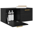 Vægskab 80 x 36.5 x 35 cm Konstrueret træ Sort eg