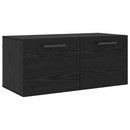 Vægskab Vægmonteret Sort eg 80 x 36.5 x 35 cm Konstrueret træ