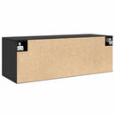 Vægmonteret skab Sort eg 100 x 36,5 x 35 cm Konstrueret træ