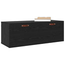Vægmonteret skab Sort eg 100 x 36,5 x 35 cm Konstrueret træ