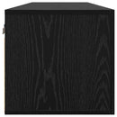 Vægmonteret skab Sort eg 100 x 36,5 x 35 cm Konstrueret træ