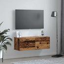 Vægmonteret skab Gammelt træ 100 x 36,5 x 35 cm Konstrueret træ