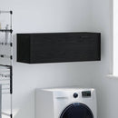 Vægmonteret skab 100 x 36,5 x 35 cm Konstrueret træ Sort eg