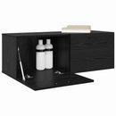 Vægmonteret skab 100 x 36,5 x 35 cm Konstrueret træ Sort eg