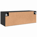 Vægskab 100 x 36.5 x 35 cm Konstrueret træ Sort eg