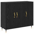 Sideboard Sort eg 90 x 34 x 80 cm Konstrueret træ
