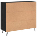 Sideboard Sort eg 90 x 32,5 x 80 cm Konstrueret træ