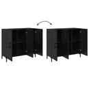 Sideboard Sort eg 90 x 34 x 80 cm Konstrueret træ