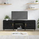 TV-skab Sort eg 150 x 30 x 50 cm Konstrueret træ