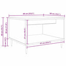 Sofabord Sort eg 60 x 50 x 40 cm Konstrueret træ
