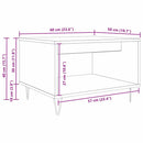 Sofabord artisan eg 60 x 50 x 40 cm Konstrueret træ