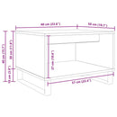 Sofabord Sort eg 60 x 50 x 40 cm Konstrueret træ
