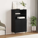 Highboard Sort 60 x 36 x 110 cm Konstrueret træ