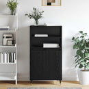 Highboard Sort 60 x 36 x 110 cm Konstrueret træ