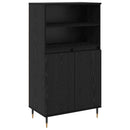Highboard Sort 60 x 36 x 110 cm Konstrueret træ