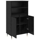 Highboard Sort 60 x 36 x 110 cm Konstrueret træ