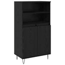 Highboard Sort 60 x 36 x 110 cm Konstrueret træ