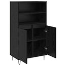 Highboard Sort 60 x 36 x 110 cm Konstrueret træ