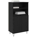 Highboard Sort 60 x 36 x 110 cm Konstrueret træ