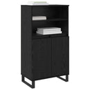 Highboard Sort 60 x 36 x 110 cm Konstrueret træ