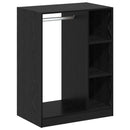 Garderobeskab med hylde med opbevaring Sort eg 77 x 48 x 102 cm