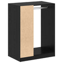 Garderobeskab med hylde med opbevaring Sort eg 77 x 48 x 102 cm
