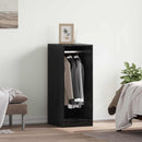 Garderobeskab med hylde med opbevaring Sort eg 41 x 48 x 102 cm