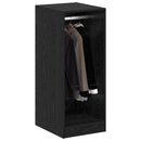 Garderobeskab med hylde med opbevaring Sort eg 41 x 48 x 102 cm